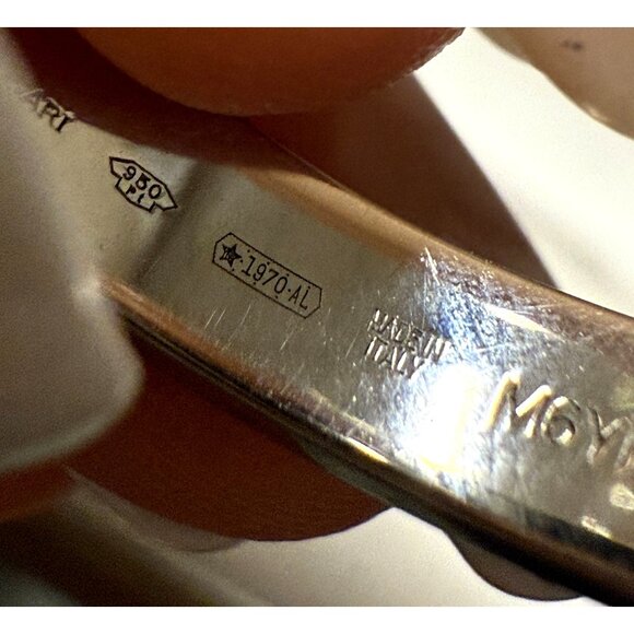 Bvlgari Platinum Wedding Band Ring Size 58 Engraved With Authentication Box & Pa - Picture 5 of 9